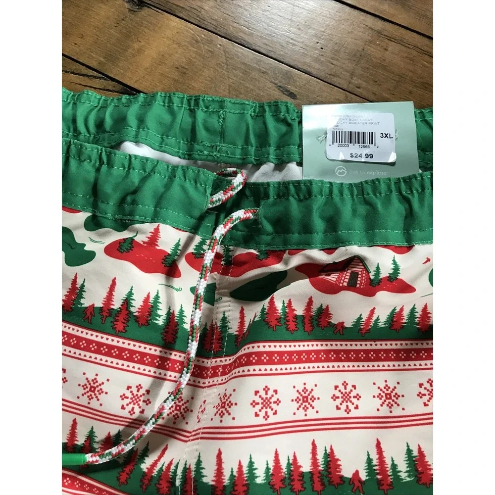Magellan MENS FISH GEAR BOAT‎ SHORT HOLIDAY SWEATER PRINT SIZE SMALL (8)
